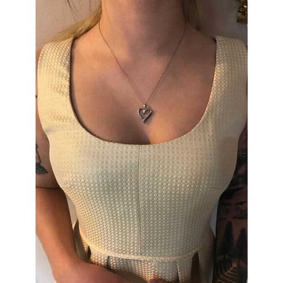 Shoshanna Liana Metallic Gold White Fit&Flare Dress size 6 - Picture 3 of 13